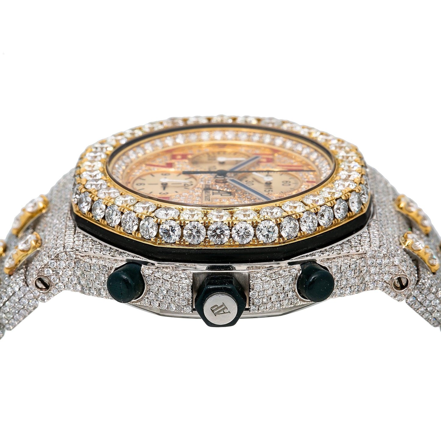 Audemars Piguet Royal Oak Offshore Chronograph 26170ST 42MM Yellow Gold Dial With 31.75 CT Diamonds