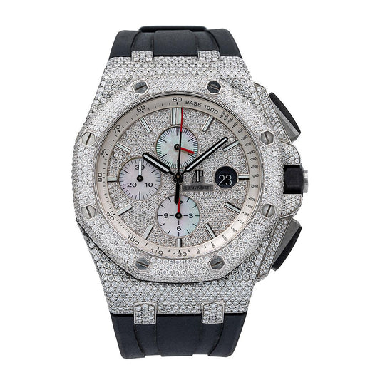Audemars Piguet Royal Oak Offshore Chronograph 26400SO 44MM White Diamond Dial With 14.09 CT Diamonds