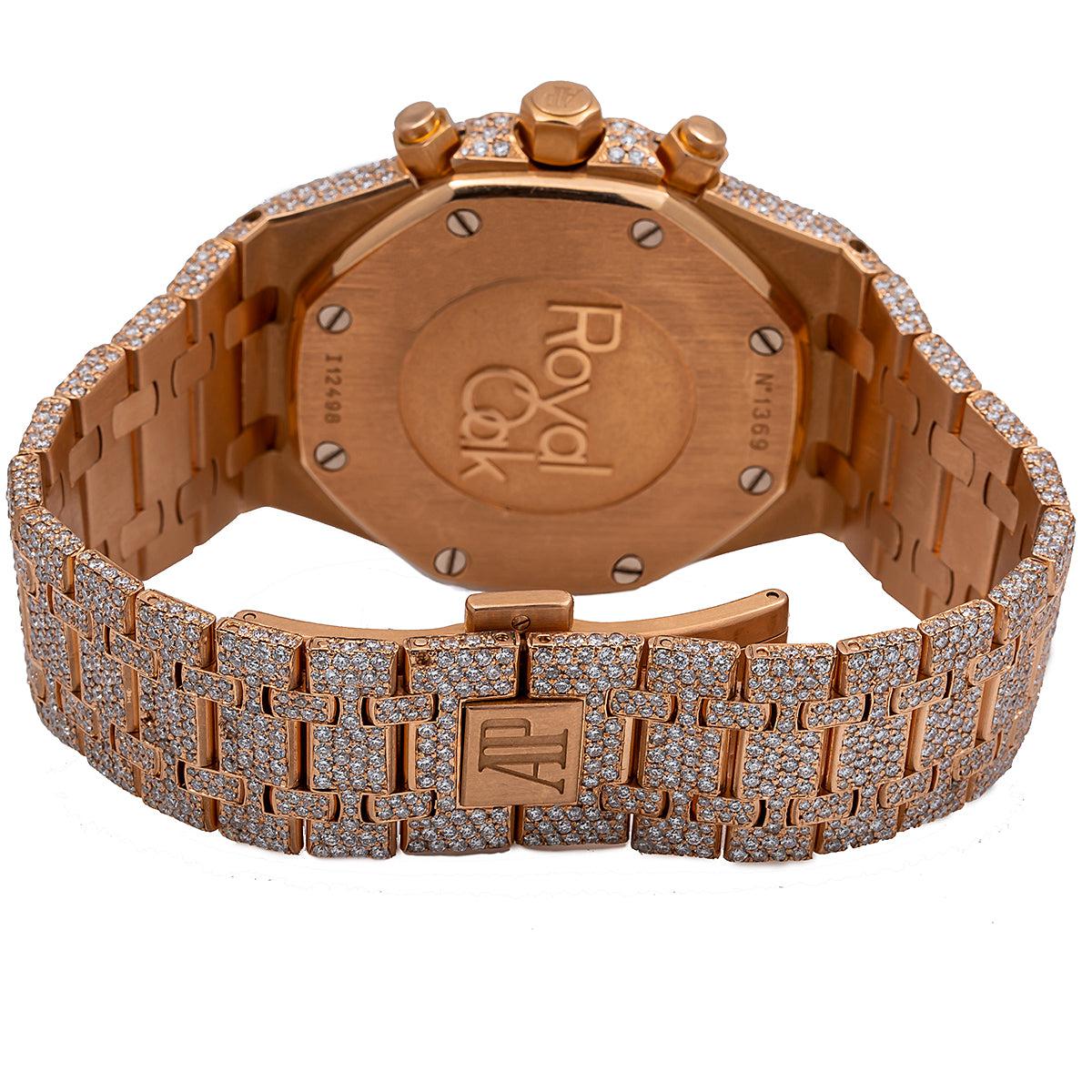 Audemars Piguet Royal Oak Chronograph 26320OR 41MM Black Dial With 21.75 CT Diamonds