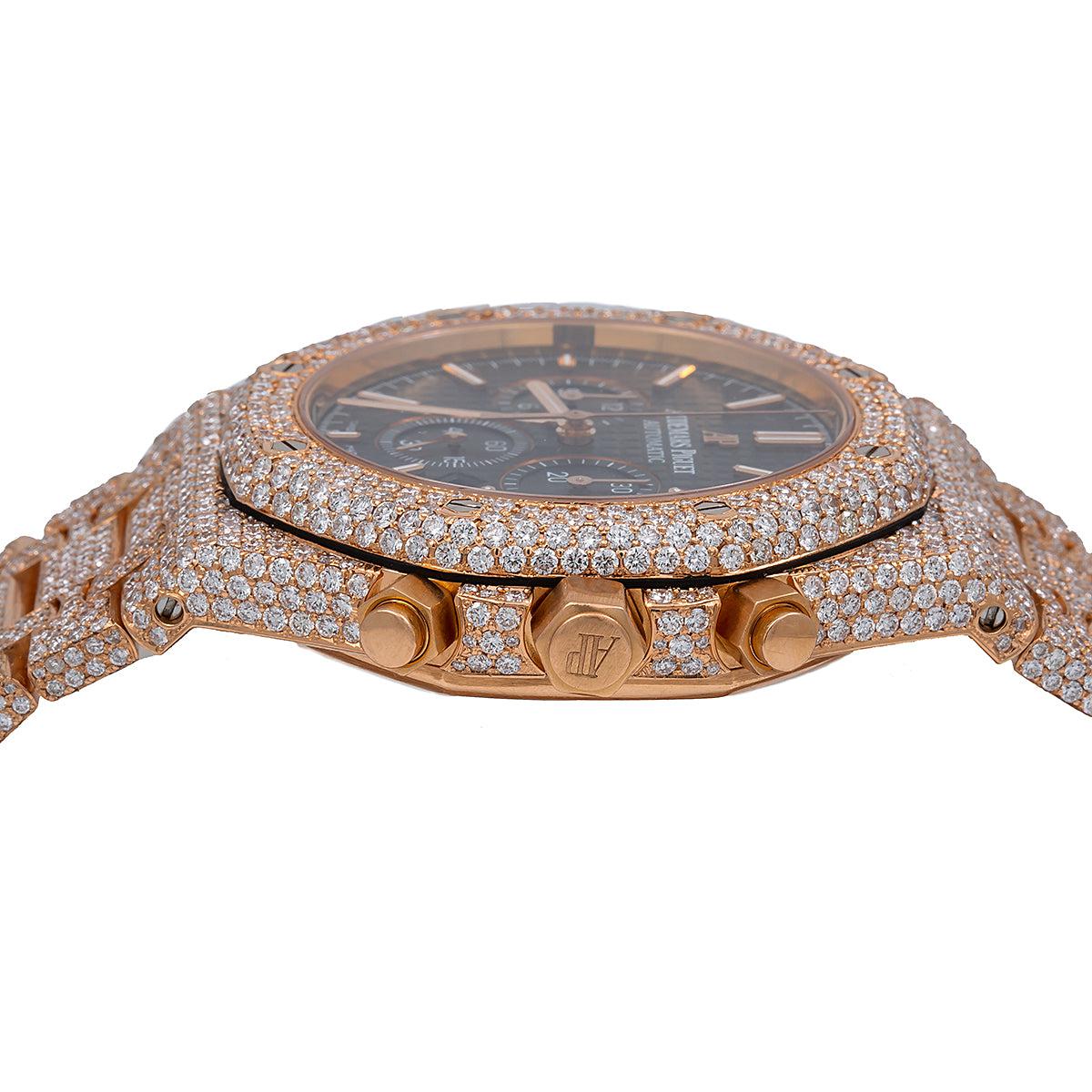 Audemars Piguet Royal Oak Chronograph 26320OR 41MM Black Dial With 21.75 CT Diamonds