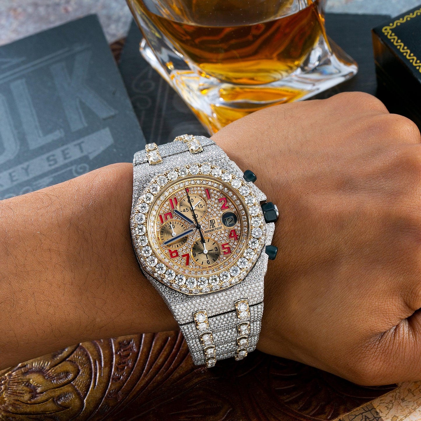 Audemars Piguet Royal Oak Offshore Chronograph 26170ST 42MM Yellow Gold Dial With 31.75 CT Diamonds