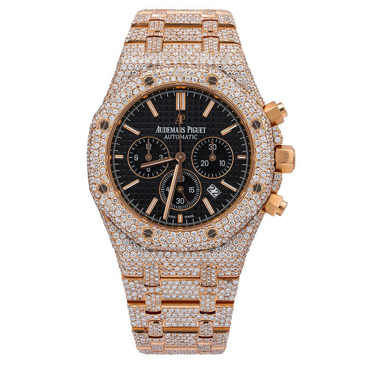 Audemars Piguet Royal Oak Chronograph 26320OR 41MM Black Dial With 21.75 CT Diamonds