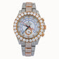 Rolex Yacht-Master II 44MM 116681 White Dial Diamond Bezel Two Tone Rose Gold Full Diamond Oyster Bracelet 17.5ct