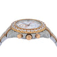 Rolex Yacht-Master II 44MM 116681 White Dial Diamond Bezel Two Tone Rose Gold Full Diamond Oyster Bracelet 17.5ct