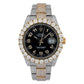 Rolex Datejust II 41MM 116333 Black Arabic Dial Diamond Bezel Two Tone Yellow Gold Full Diamond Oyster Bracelet 25.75ct