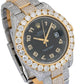 Rolex Datejust II 41MM 116333 Black Arabic Dial Diamond Bezel Two Tone Yellow Gold Full Diamond Oyster Bracelet 25.75ct