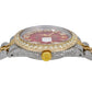 Rolex Datejust 36MM 1601 Red Roman Diamond Dial Diamond Bezel Two Tone Yellow Gold Full Diamond Jubilee Bracelet 8.25ct