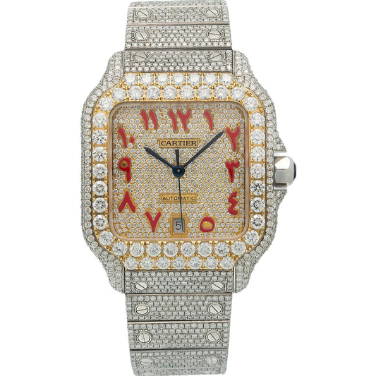 Cartier Santos De Cartier WSSA0030 40MM Yellow Gold Diamond Dial With 18.75 CT Diamonds