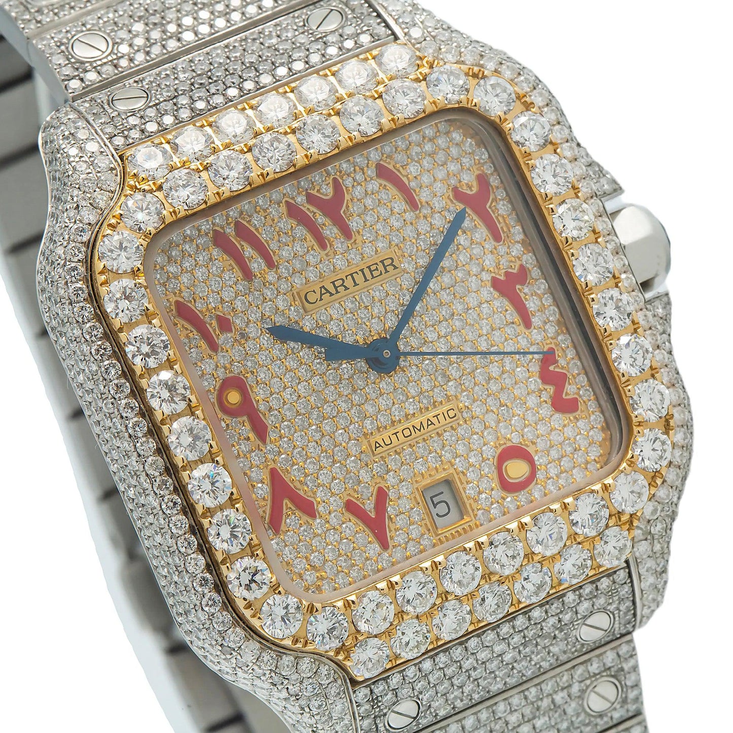 Cartier Santos De Cartier WSSA0030 40MM Yellow Gold Diamond Dial With 18.75 CT Diamonds