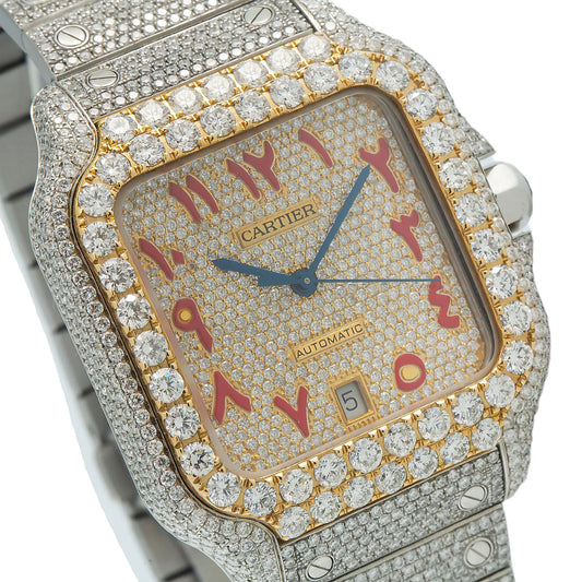 Cartier Santos De Cartier WSSA0030 40MM Yellow Gold Diamond Dial With 18.75 CT Diamonds