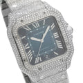 Cartier Santos WSSA0009 40MM Blue Dial With Diamond Bezel