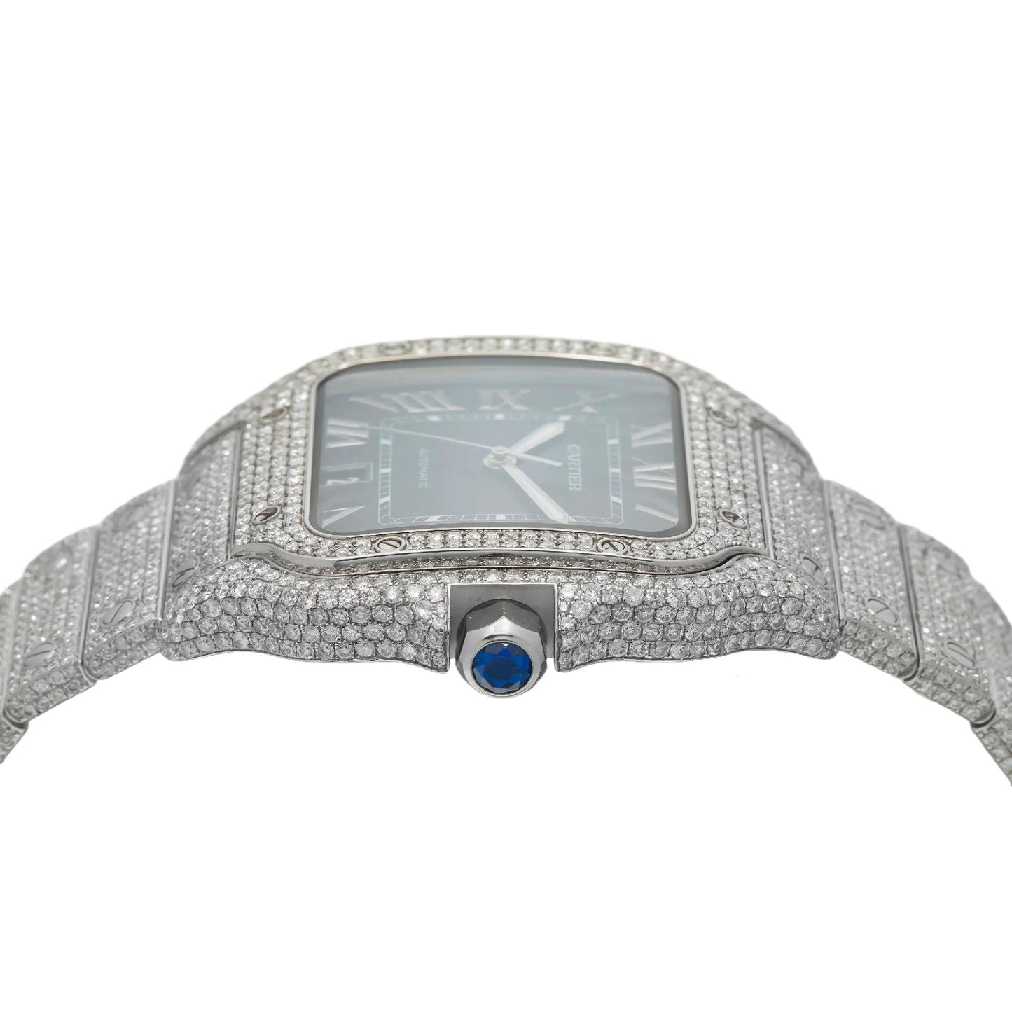 Cartier Santos WSSA0009 40MM Blue Dial With Diamond Bezel