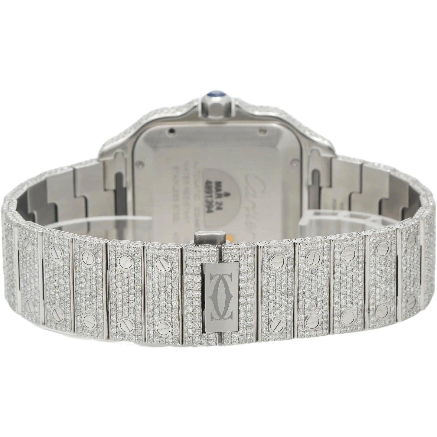 Cartier Santos WSSA0009 40MM Blue Dial With Diamond Bezel