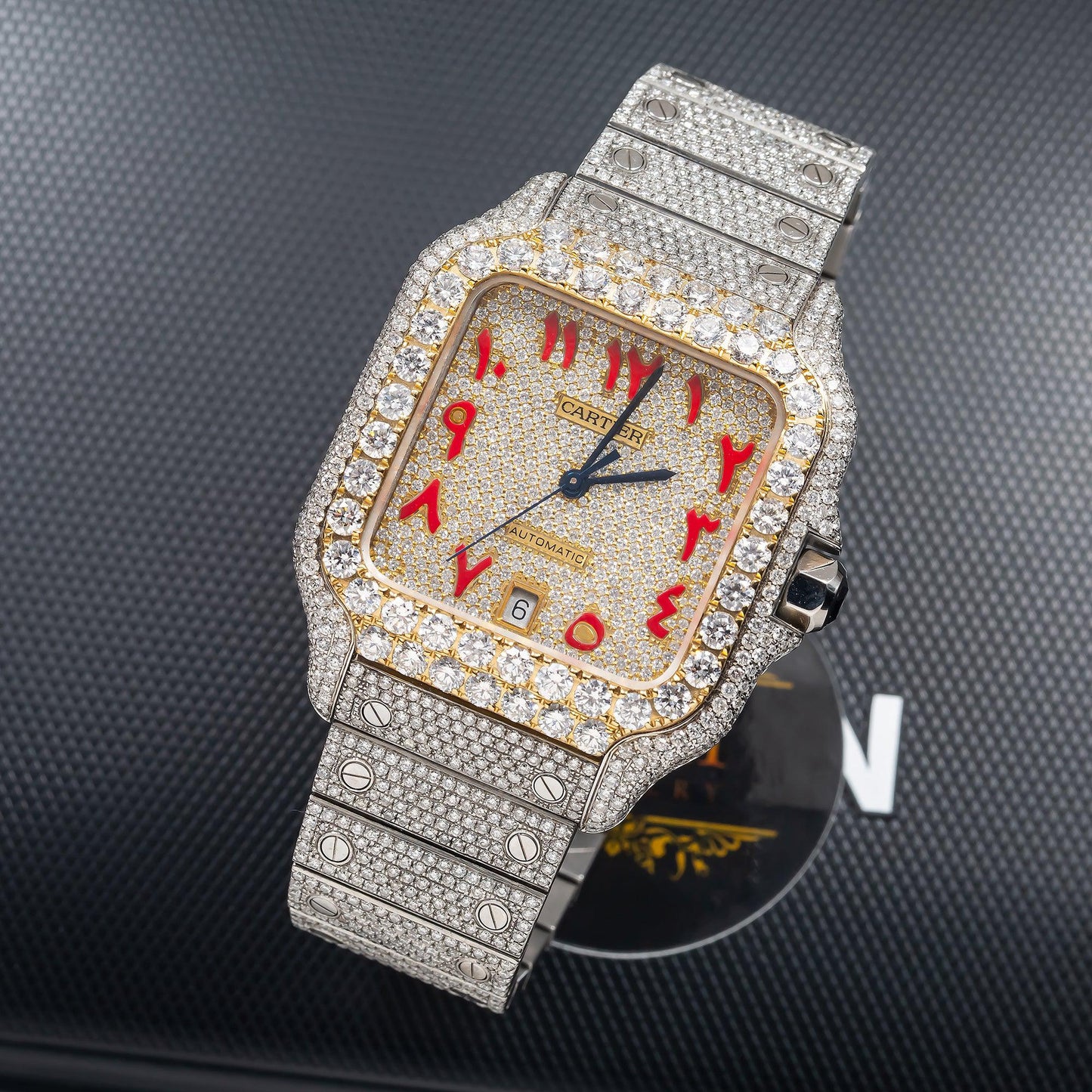Cartier Santos De Cartier WSSA0030 40MM Yellow Gold Diamond Dial With 18.75 CT Diamonds