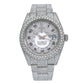 Rolex Sky-Dweller 42MM 326934 Diamond Paved Arabic Dial Diamond Bezel Stainless Steel Full Diamond Oyster Bracelet 22.94ct