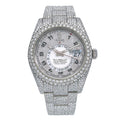 Rolex Sky-Dweller 42MM 326934 Diamond Paved Arabic Dial Diamond Bezel Stainless Steel Full Diamond Oyster Bracelet 22.94ct