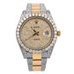 Rolex Datejust 41MM 116333 Diamond Paved Dial Diamond Bezel Two Tone Yellow Gold Semi Diamond Oyster Bracelet