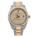 Rolex Datejust 41MM 116333 Diamond Paved Dial Diamond Bezel Two Tone Yellow Gold Semi Diamond Oyster Bracelet