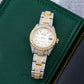 Rolex Datejust 31MM 178243 Mother of Pearl Diamond Dial Diamond Bezel Two Tone Yellow Gold Full Diamond Oyster Bracelet 12.25ct