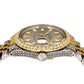 Rolex Datejust 36MM 1601 Slate Gray Baguette Diamond Dial Diamond Bezel Two Tone Yellow Gold Full Diamond Jubilee Bracelet 8.35ct