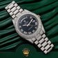 Rolex Day-Date II 41MM 218239 Black Roman Dial Diamond Bezel 18K White Gold Full Diamond President Bracelet 17.75ct