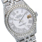 Rolex Datejust 31MM 78274 White Roman Diamond Dial Diamond Bezel Stainless Steel Full Diamond Jubilee Bracelet
