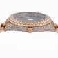 Rolex Day-Date II 41MM 218235 Black Roman Diamond Dial Diamond Bezel 18K Rose Gold Full Diamond President Bracelet 25.75ct