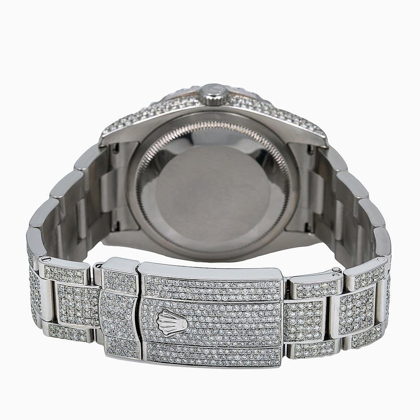 Rolex Datejust 36MM 116234 Blue Roman Diamond Dial Diamond Bezel Stainless Steel Full Diamond Oyster Bracelet 14.75ct