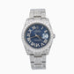 Rolex Datejust 36MM 116234 Blue Roman Diamond Dial Diamond Bezel Stainless Steel Full Diamond Oyster Bracelet 14.75ct