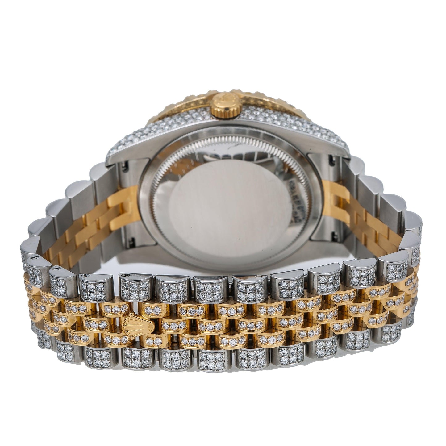 Rolex Datejust 36MM 116233 Diamond Paved Eastern Arabic Dial Diamond Bezel Two Tone Yellow Gold Full Diamond Jubilee Bracelet