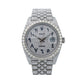 Rolex Datejust 41MM 126300 Diamond Paved Eastern Arabic Dial Diamond Bezel Stainless Steel Full Diamond Jubilee Bracelet