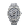 Rolex Datejust 41MM 126300 Diamond Paved Eastern Arabic Dial Diamond Bezel Stainless Steel Full Diamond Jubilee Bracelet