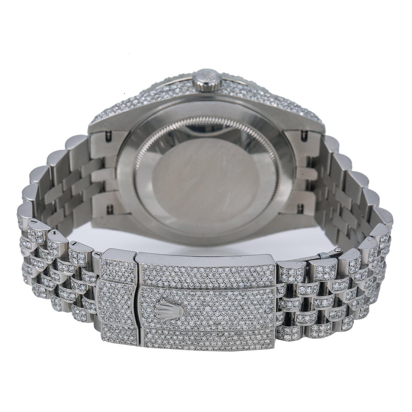 Rolex Datejust 41MM 126300 Diamond Paved Eastern Arabic Dial Diamond Bezel Stainless Steel Full Diamond Jubilee Bracelet