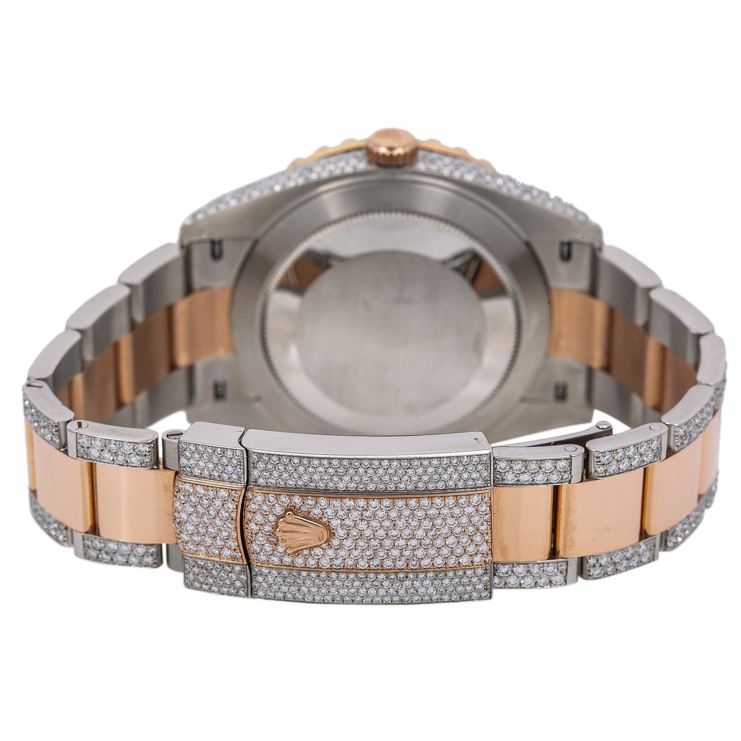 Rolex Datejust 41MM 126331 Diamond Paved Eastern Arabic Dial Diamond Bezel Two Tone Rose Gold Semi Diamond Oyster Bracelet 17.25ct