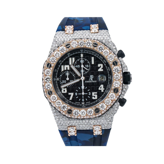Audemars Piguet Royal Oak Offshore Chronograph 26170ST 42MM Black Dial With 15.75 CT Diamonds