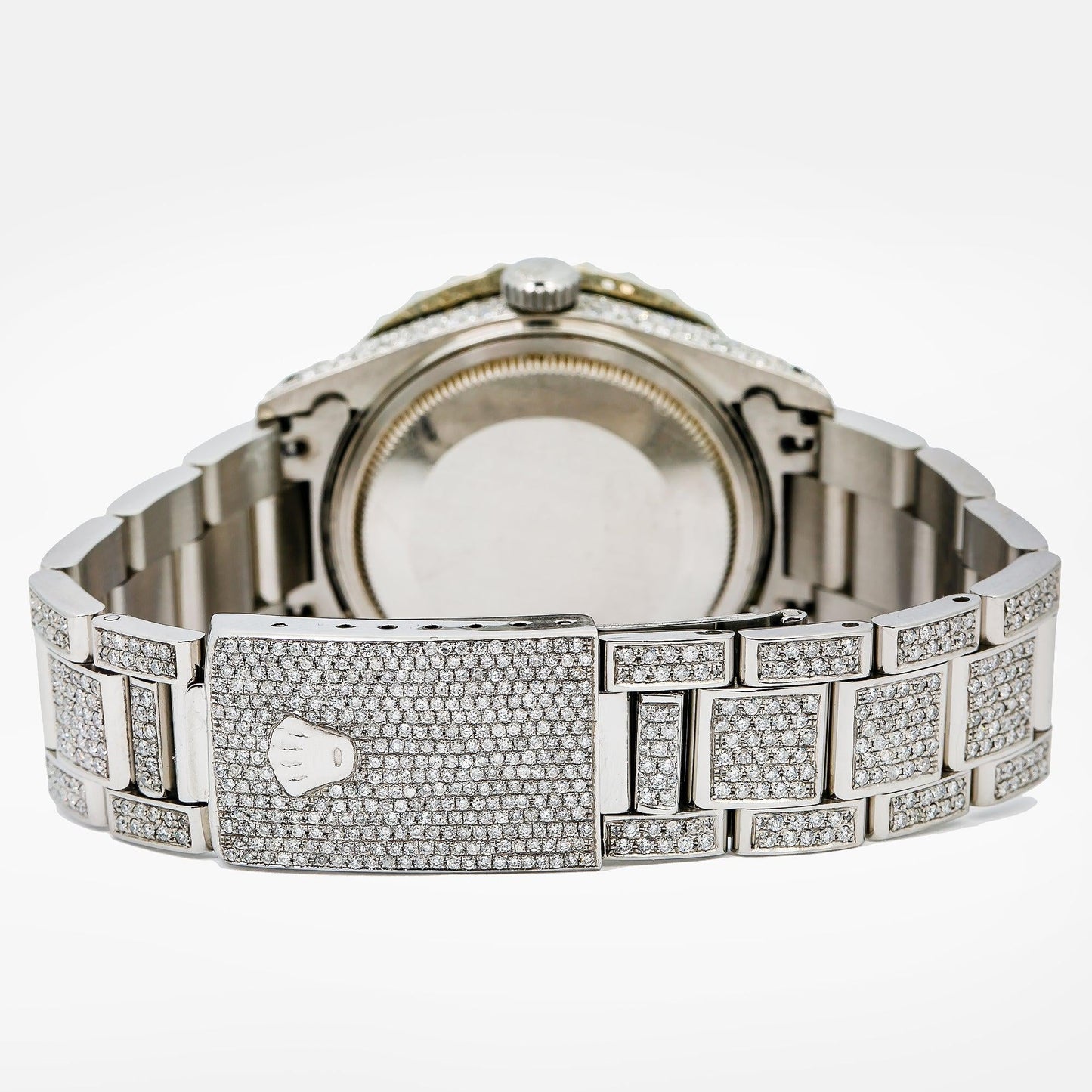 Rolex Datejust 36MM 16014 Blue Diamond Dial Diamond Bezel Stainless Steel Full Diamond Oyster Bracelet