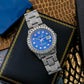 Rolex Datejust 36MM 16014 Blue Diamond Dial Diamond Bezel Stainless Steel Full Diamond Oyster Bracelet