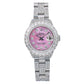 Rolex Datejust 26MM 6916 Pink Mother of Pearl Diamond Dial Diamond Bezel Stainless Steel Full Diamond Oyster Bracelet 6.95ct