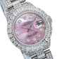 Rolex Datejust 26MM 69160 Pink Mother of Pearl Diamond Dial Diamond Bezel Stainless Steel Full Diamond Oyster Bracelet 6.95ct