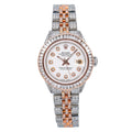 Rolex Datejust 26MM 69173 White Diamond Dial Diamond Bezel Two Tone Rose Gold Full Diamond Jubilee Bracelet