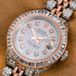 Rolex Datejust 26MM 69173 White Diamond Dial Diamond Bezel Two Tone Rose Gold Full Diamond Jubilee Bracelet