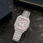 Cartier Santos WSSA0029 35MM Rose Gold Diamond Dial With 18.75 CT Diamonds