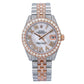 Rolex Datejust 31MM 178241 Mother of Pearl Roman Diamond Dial Diamond Bezel Two Tone Rose Gold Full Diamond Jubilee Bracelet 9.25ct