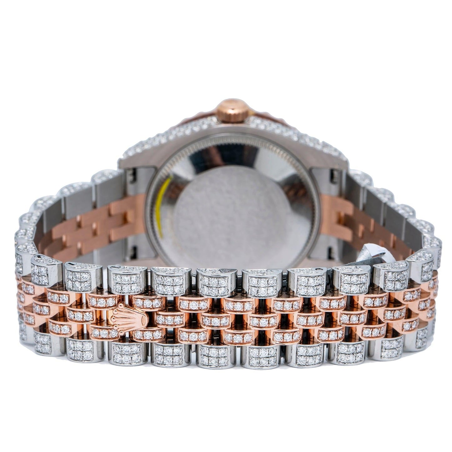 Rolex Datejust 31MM 178241 Mother of Pearl Roman Diamond Dial Diamond Bezel Two Tone Rose Gold Full Diamond Jubilee Bracelet 9.25ct
