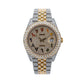 Rolex Datejust 41MM 126333 Diamond Paved Rainbow Eastern Arabic Dial Diamond Bezel Two Tone Yellow Gold Full Diamond Jubilee Bracelet 17.25ct