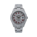 Rolex Datejust 41MM 116300 Diamond Paved Pink Roman Dial Diamond Bezel Stainless Steel Full Diamond Oyster Bracelet 19.75ct
