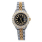 Rolex Datejust 26MM 6917 Black Diamond Dial Diamond Bezel Two Tone Yellow Gold Full Diamond Jubilee Bracelet 5.25ct