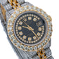 Rolex Datejust 26MM 6917 Black Diamond Dial Diamond Bezel Two Tone Yellow Gold Full Diamond Jubilee Bracelet 5.25ct
