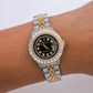 Rolex Datejust 26MM 6917 Black Diamond Dial Diamond Bezel Two Tone Yellow Gold Full Diamond Jubilee Bracelet 5.25ct