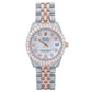 Rolex Datejust 31MM 178271 Mother of Pearl Diamond Dial Diamond Bezel Two Tone Rose Gold Full Diamond Jubilee Bracelet 11.25ct